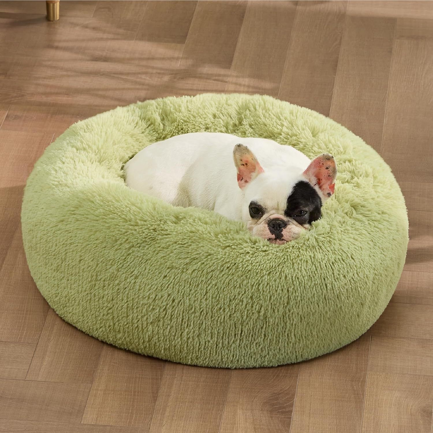 Cozy Comfort for Your Pet: The Non-slip Round Fluffy Plush Pet Bed
