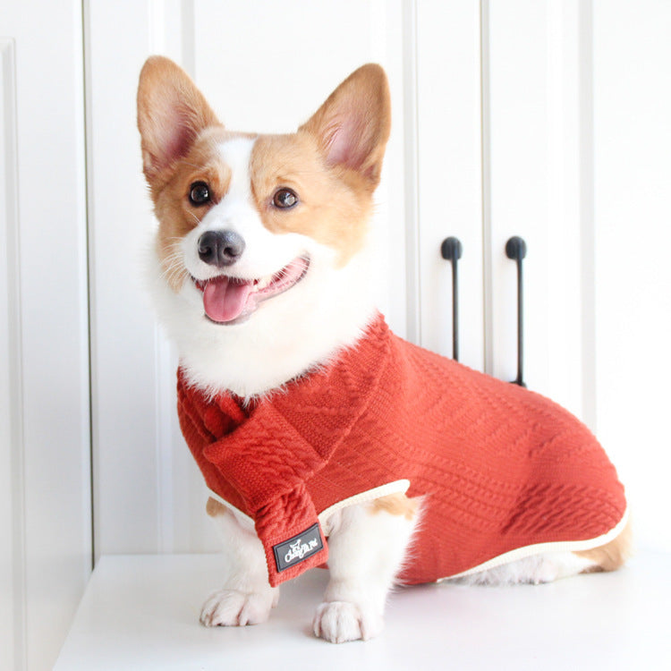 Dog Clothes Vintage Twist Pet Sweater: A Timeless Fashion Statement for Your Furry Friend