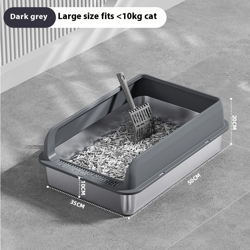 Stainless Steel Litter Box Cat Toilet