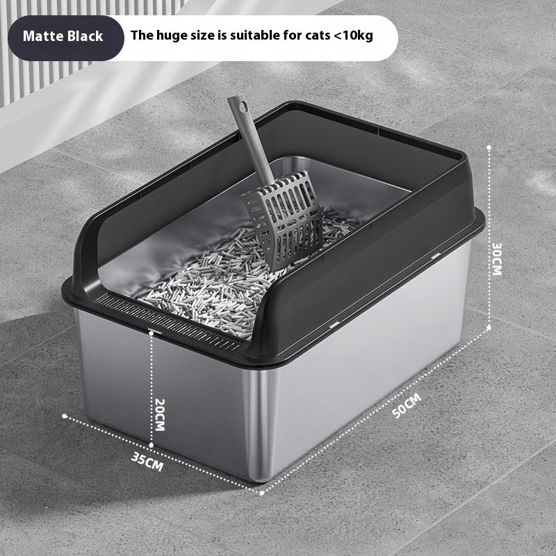 Stainless Steel Litter Box Cat Toilet