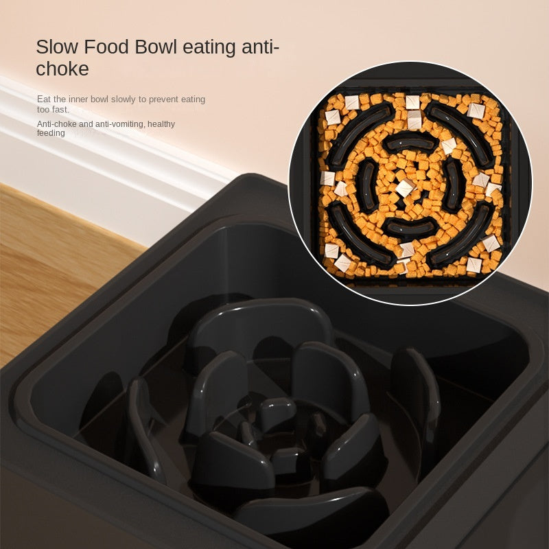Dog Double Stainless Stand Adjustable Bowls