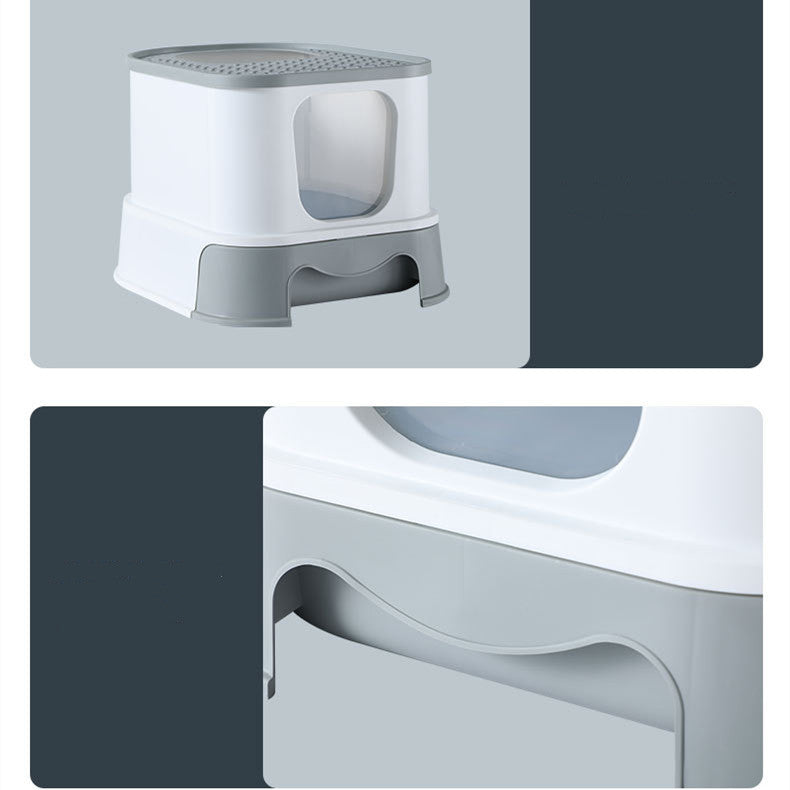 Litter Basin Cat Toilet Closed Drawing Type