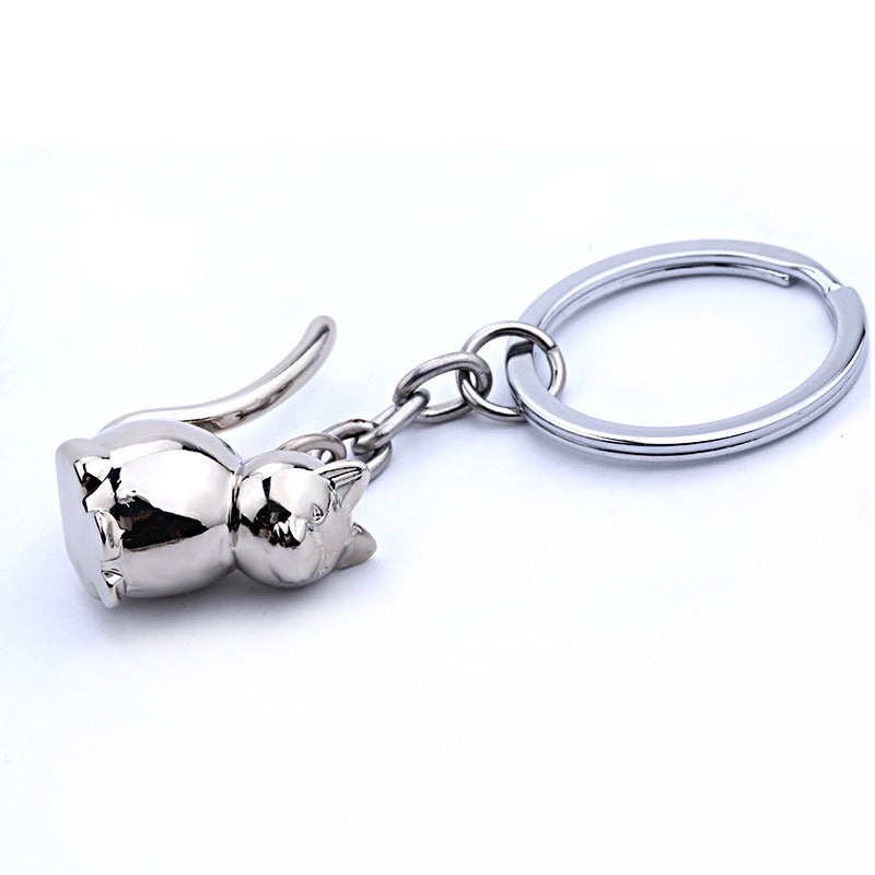 Cute persian cat pet cat keychain