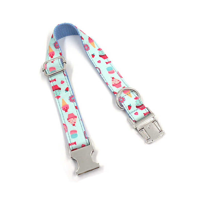 Macaron Pet Dog Collar  Ice Cream Foreign Trade Amazon Pet Dog Chain