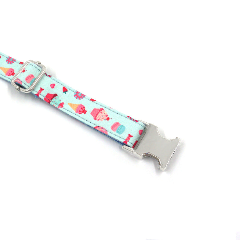 Macaron Pet Dog Collar  Ice Cream Foreign Trade Amazon Pet Dog Chain