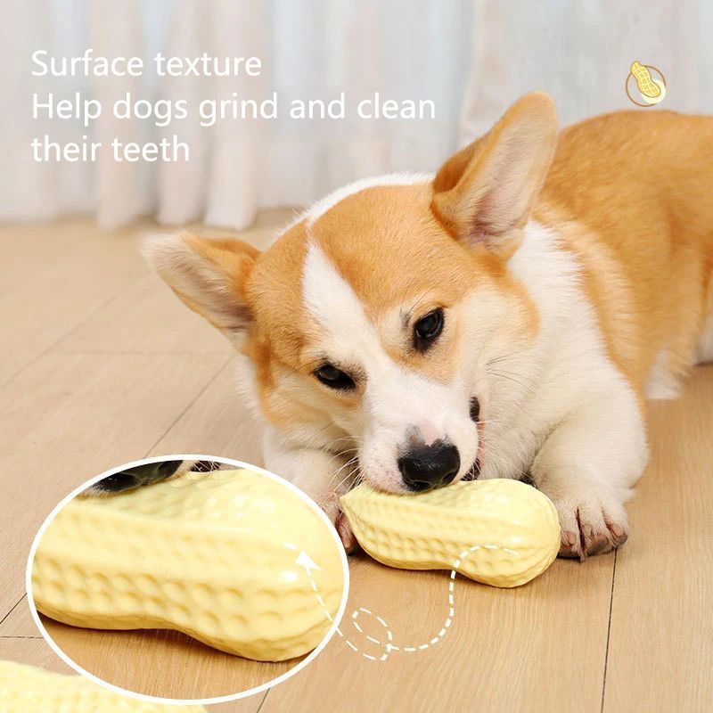 Durable Peanut Chew Toy (Milk Flavored)