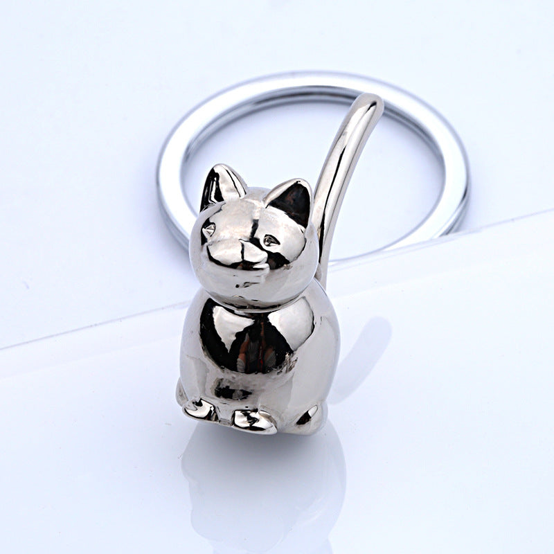 Cute persian cat pet cat keychain