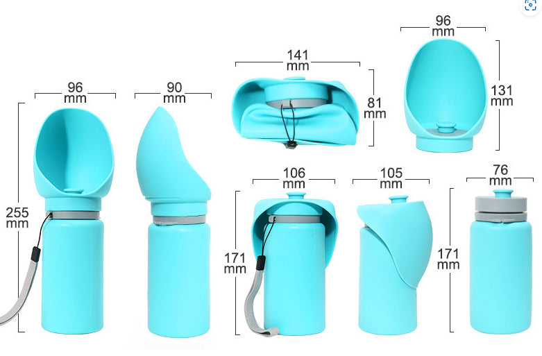 Portable waterbottle with bowl