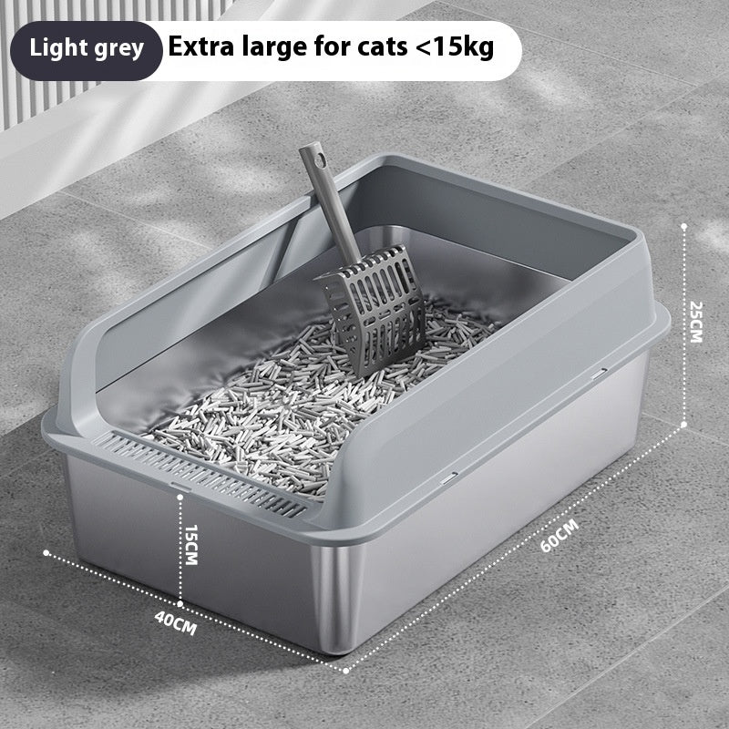 Stainless Steel Litter Box Cat Toilet