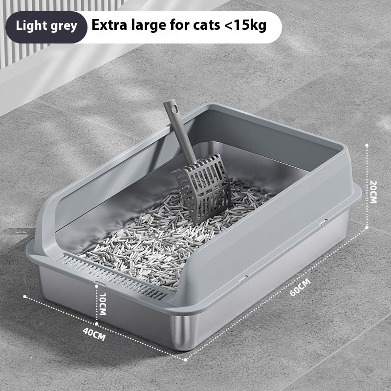 Stainless Steel Litter Box Cat Toilet