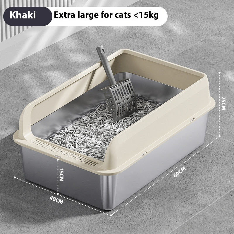 Stainless Steel Litter Box Cat Toilet