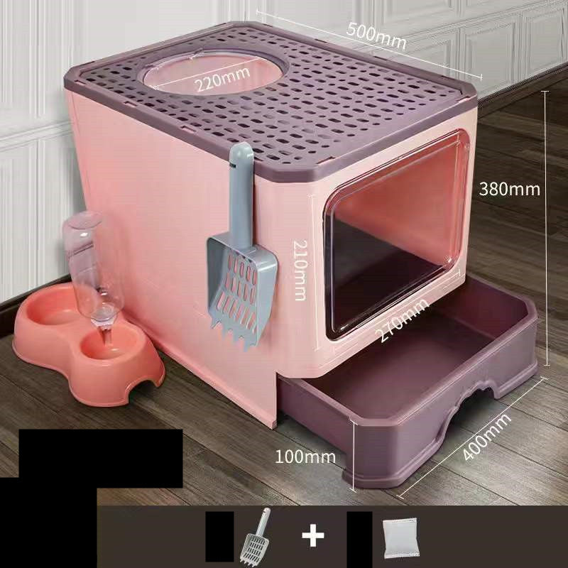 Door Drawer Foldable Cat Litter Basin