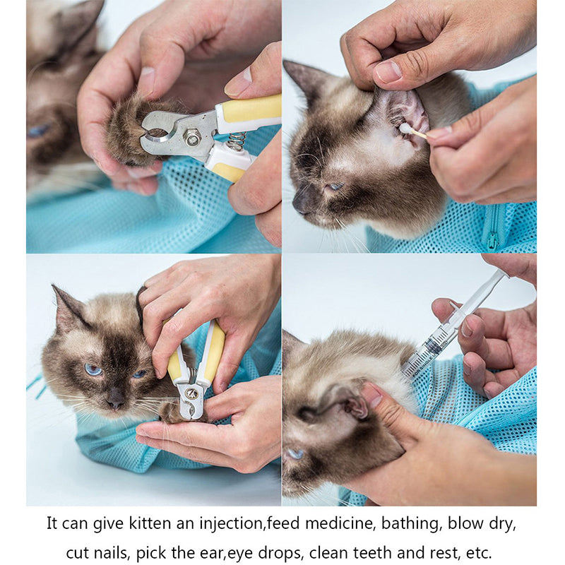 Polyester Cat Washing Shower Mesh Bags