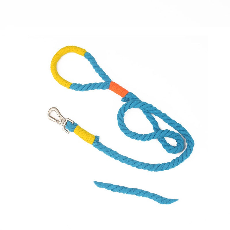 Color Matching Collar Release Buckle Dog Leash Hand Holding Rope Free Bell