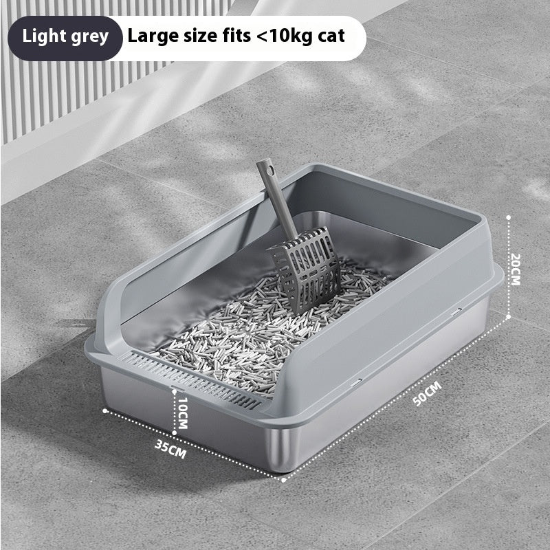 Stainless Steel Litter Box Cat Toilet