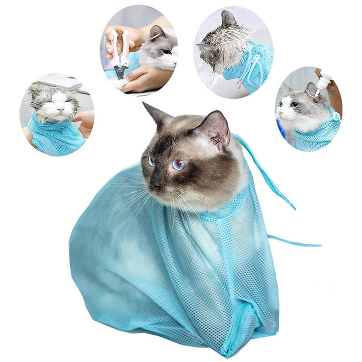 Polyester Cat Washing Shower Mesh Bags