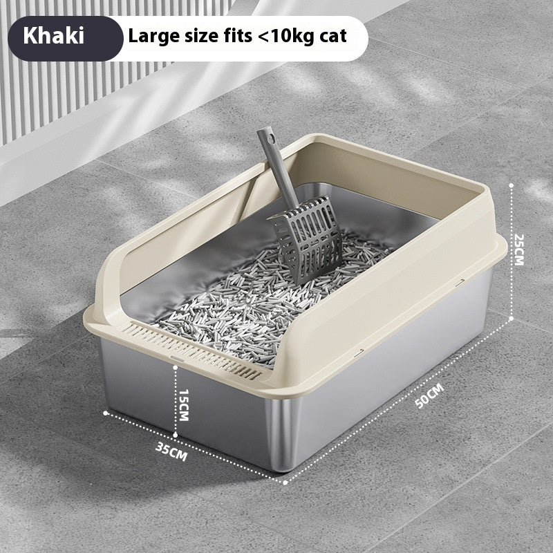 Stainless Steel Litter Box Cat Toilet