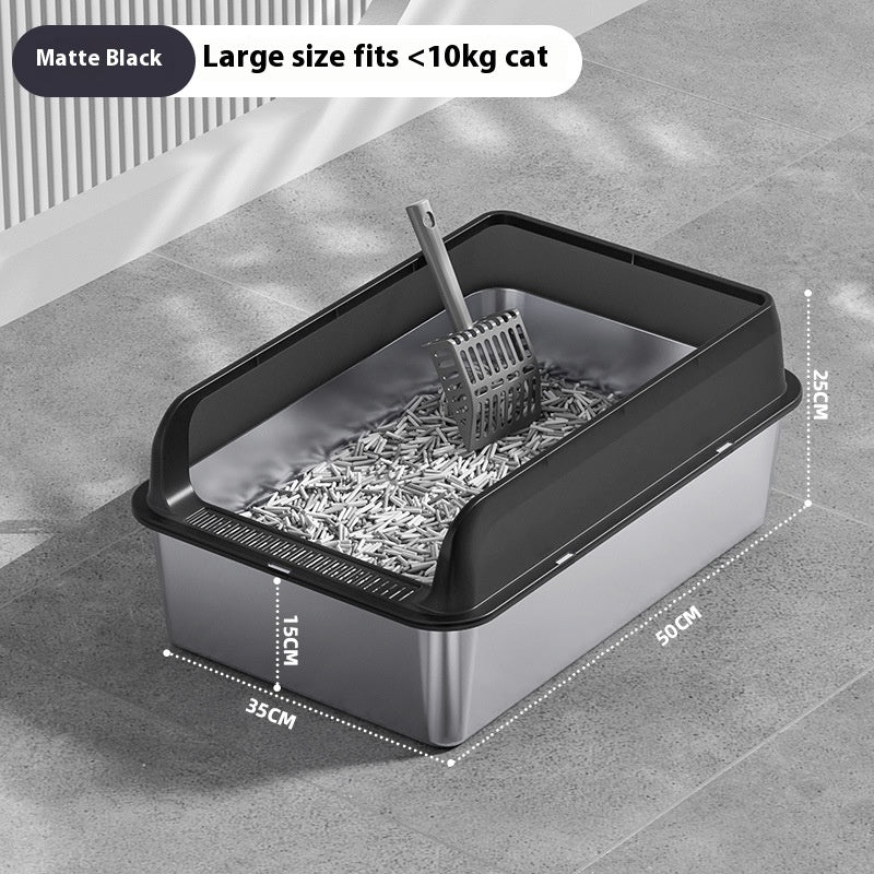 Stainless Steel Litter Box Cat Toilet