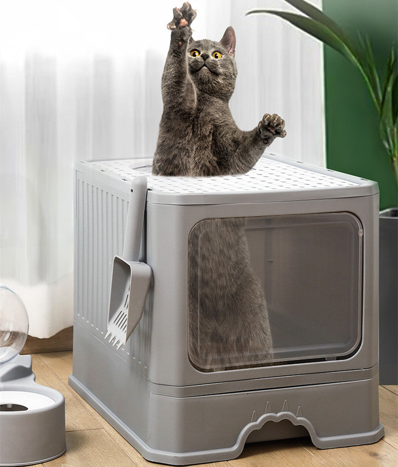 Door Drawer Foldable Cat Litter Basin