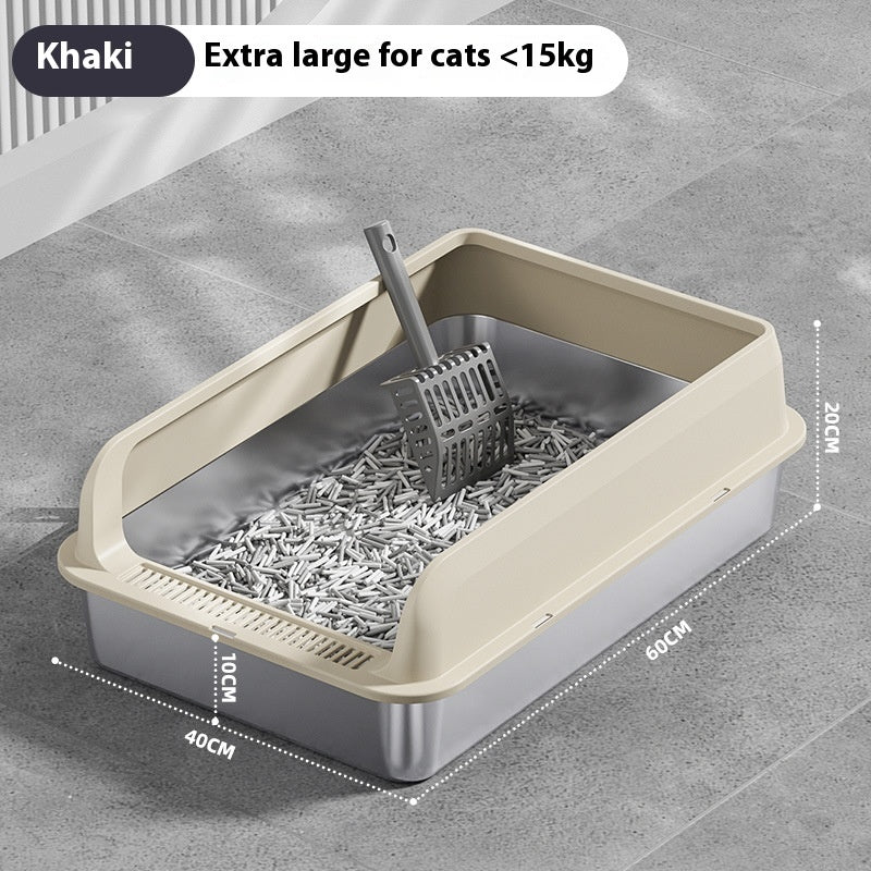 Stainless Steel Litter Box Cat Toilet