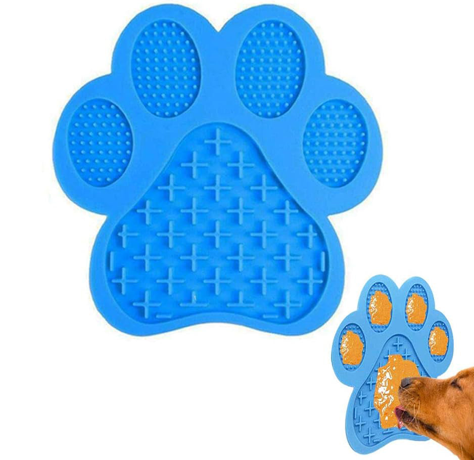 Dog Licking Mat For Anxiety Peanut Butter Slow Feeder Dog Bowls Dog Licking Pad With Strong Suction To Wall For Pet Bathing Grooming,and Dog Training
