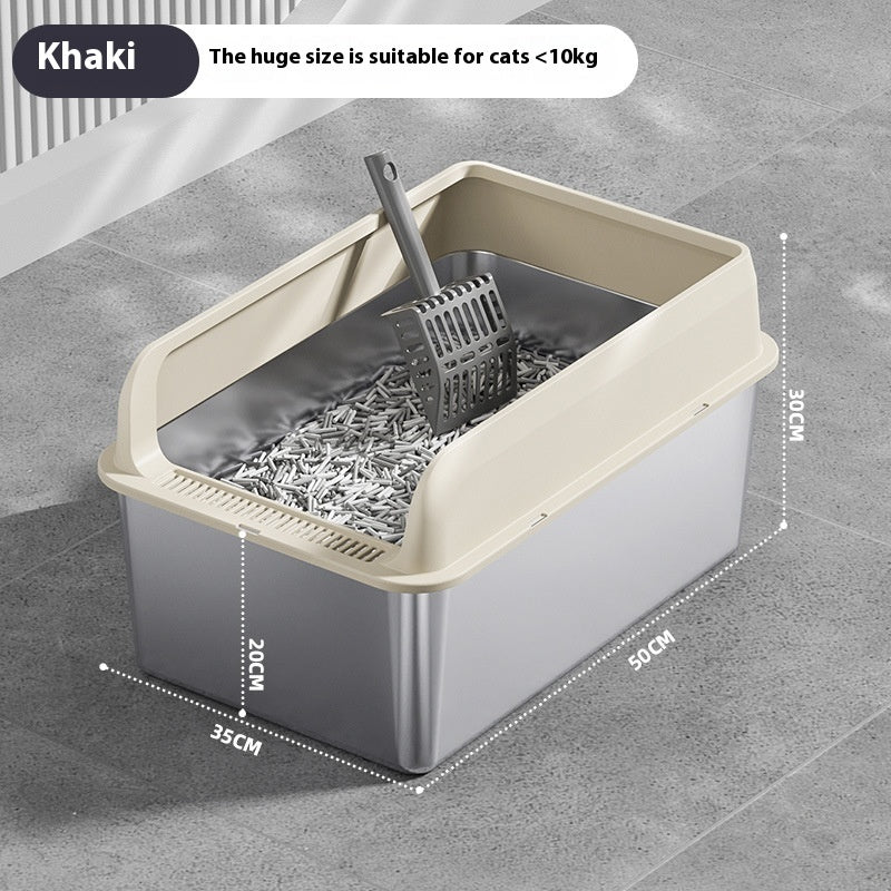 Stainless Steel Litter Box Cat Toilet