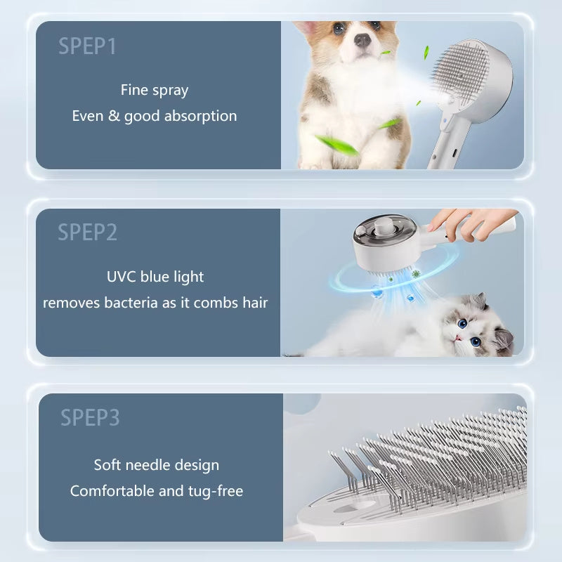 Pet Electric Steam Brush