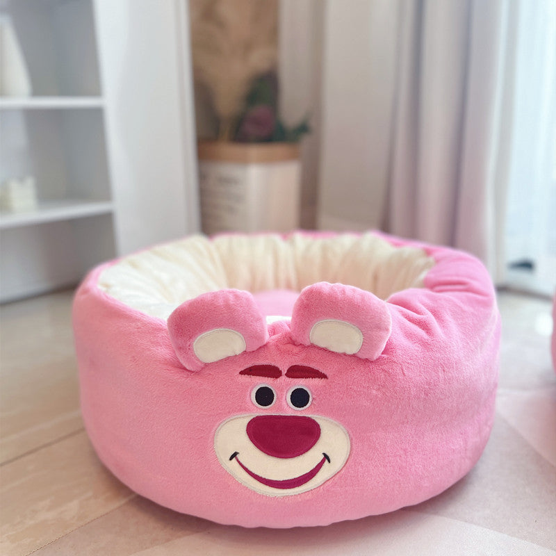 Four Seasons Universal Winter Plush Round Bed