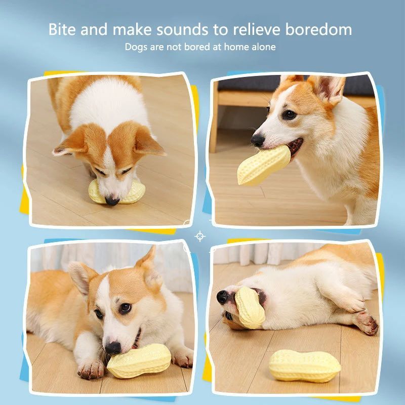 Durable Peanut Chew Toy (Milk Flavored)
