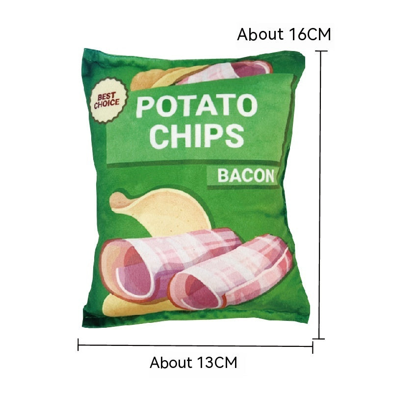 Plush Simulation Sound Paper, Potato Chips, Pet Sound Toys