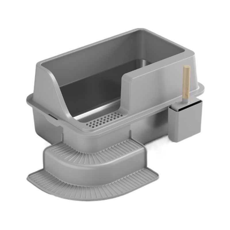 Semi-closed Stainless Steel Litter Box