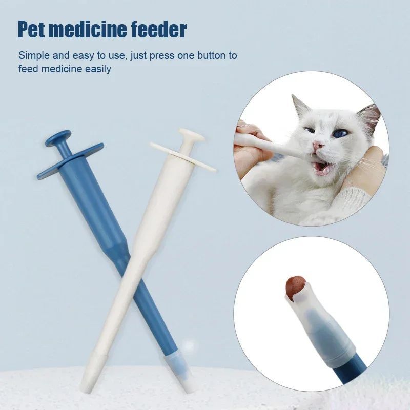 Pet Medicine-Feeder Pill Dispenser Push Dispenser Multipurpose Reusable Medicine Water Milk Syringe Tube For Cats Dogs