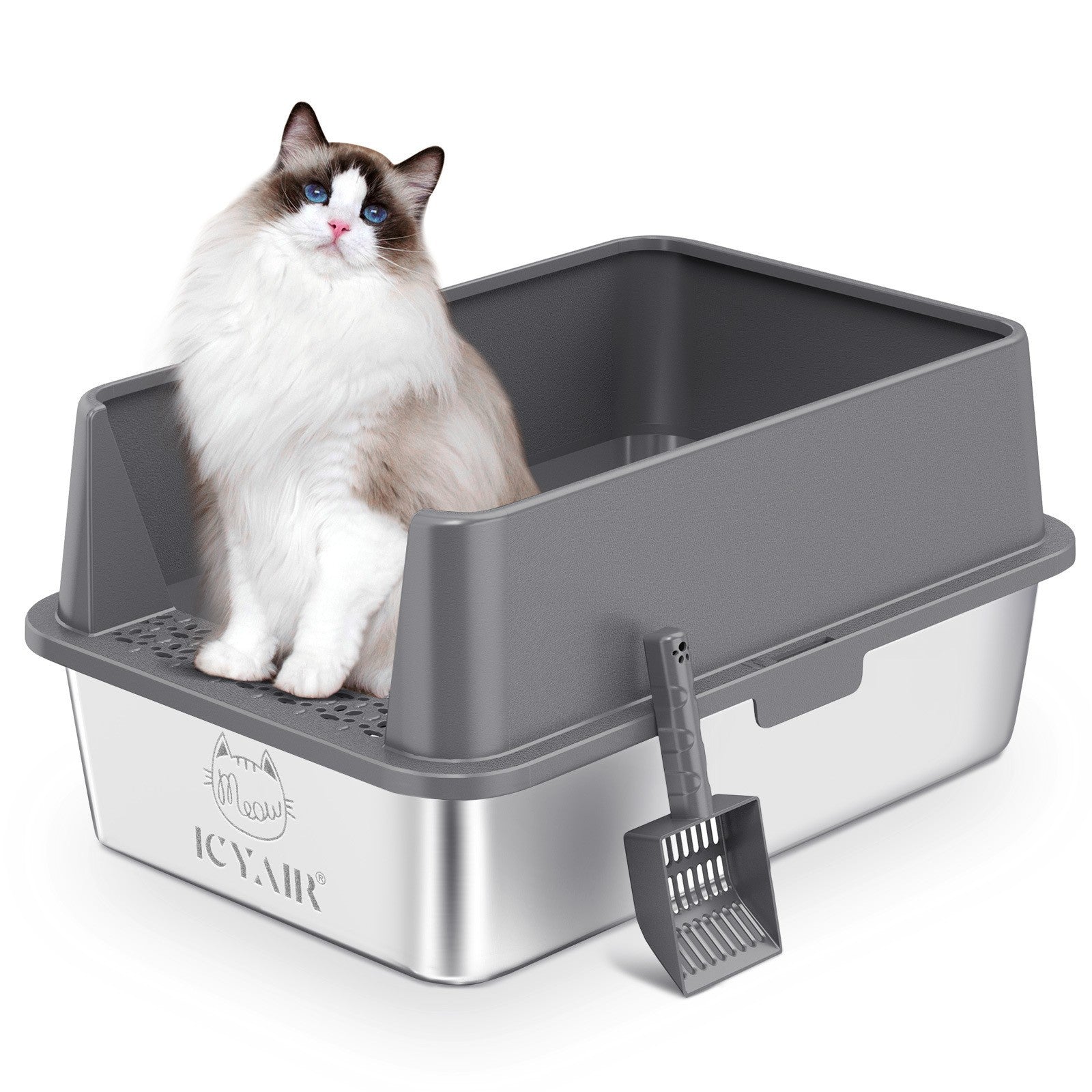 Stainless Steel Litter Box Oversized
