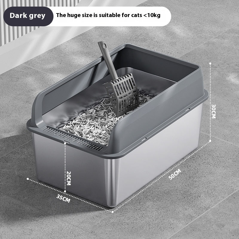 Stainless Steel Litter Box Cat Toilet