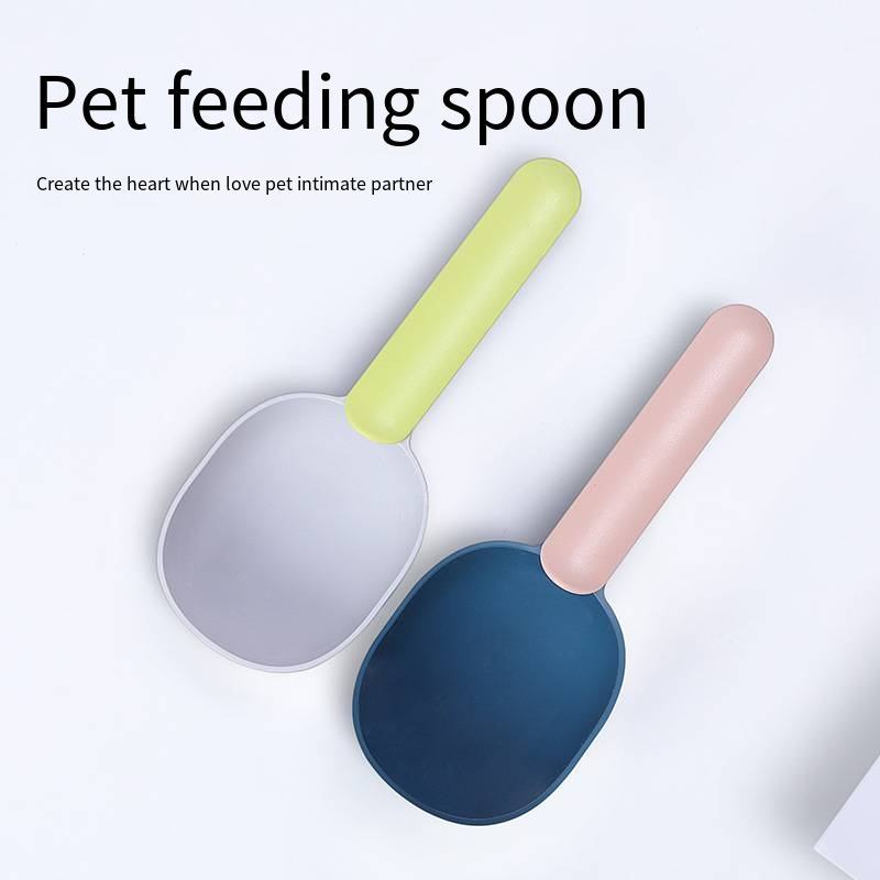 Pet Food Scoop With Ergonomic Bag Clip Handle For Cats Puppies And Small Dogs Measuring Scoop Dog Food Scoop, Plastic Measuring Cup Pet Food Feeding 1 Cup Spoon Long Handle With Clip For Dogs Cats