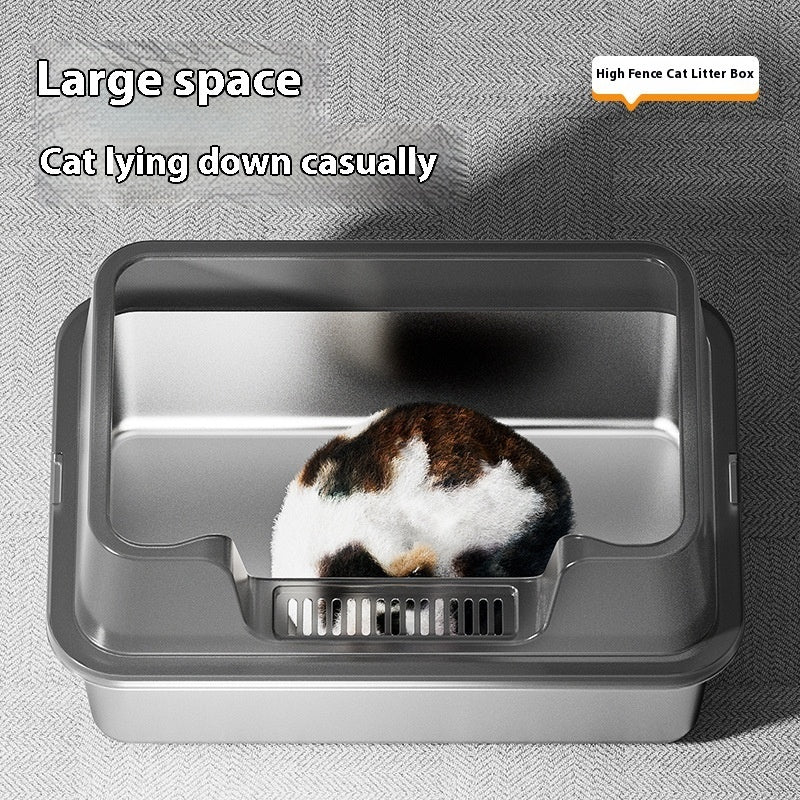 Stainless Steel Litter Box Open Deepening