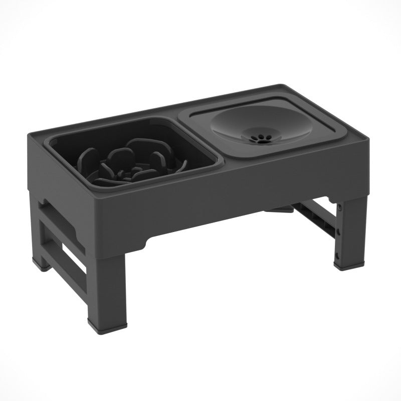 Dog Double Stainless Stand Adjustable Bowls