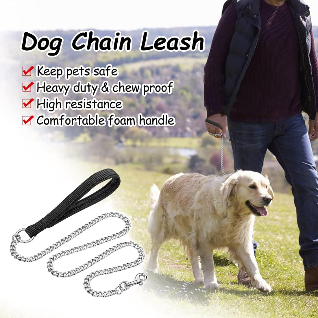 Heavy Duty Metal Dog Leash