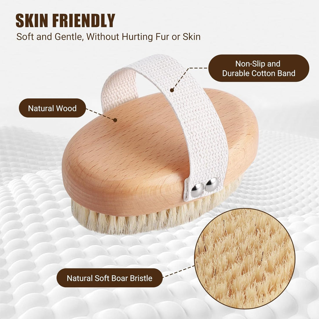 Soft Boar Bristle Palm Brush