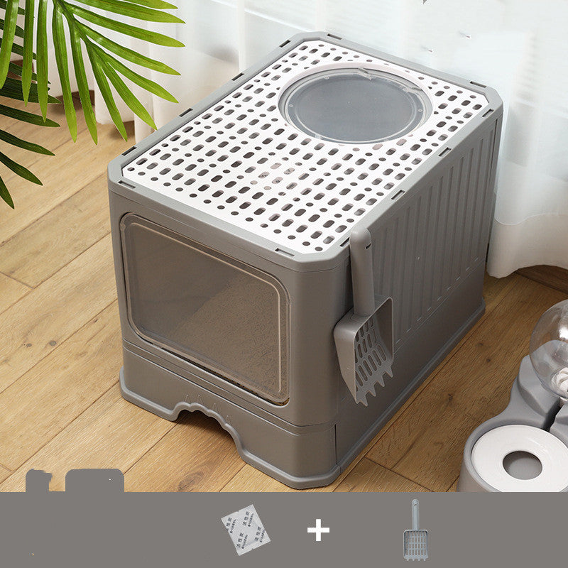 Door Drawer Foldable Cat Litter Basin