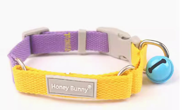 Color Matching Collar Release Buckle Dog Leash Hand Holding Rope Free Bell