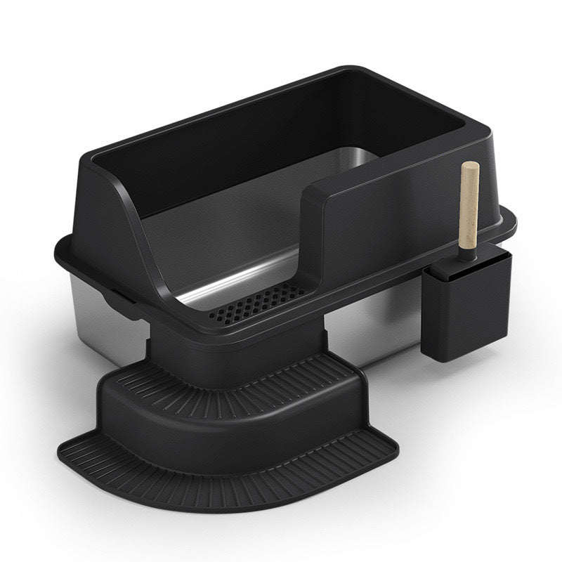 Semi-closed Stainless Steel Litter Box