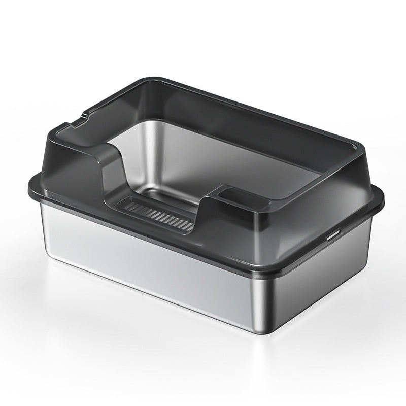 Stainless Steel Litter Box Open Deepening