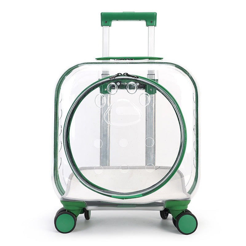 Transparent Portable Outdoor Mute Dogs And Cats Trolley Case Space Capsule