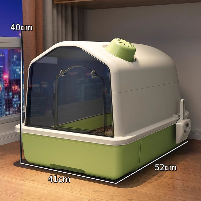 Fully Enclosed Odor Proof Litter Box For Cats