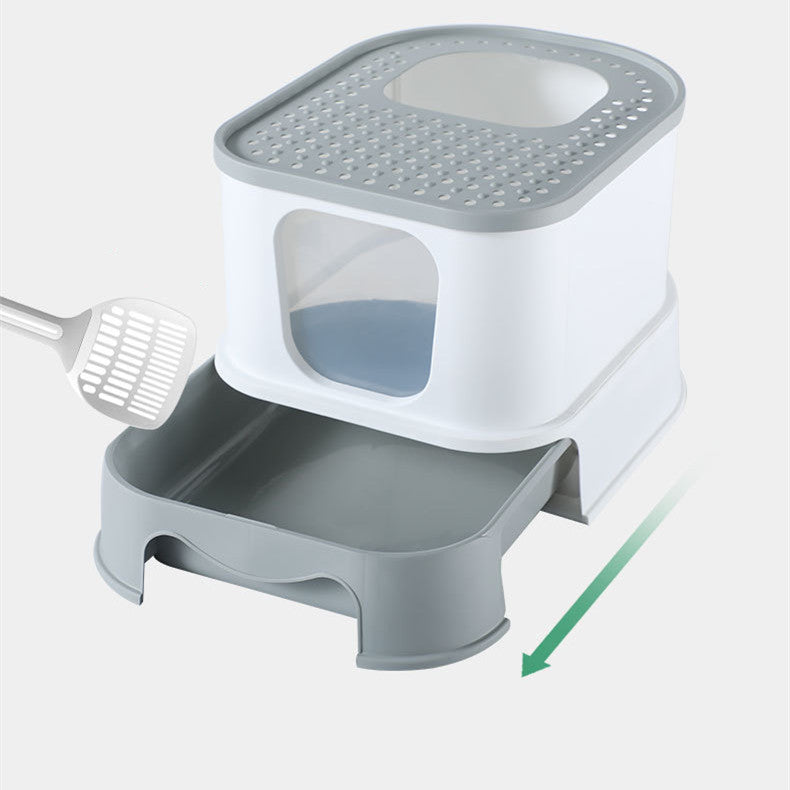 Litter Basin Cat Toilet Closed Drawing Type