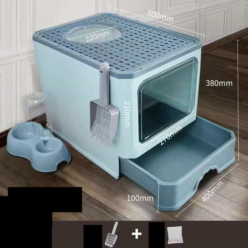 Door Drawer Foldable Cat Litter Basin