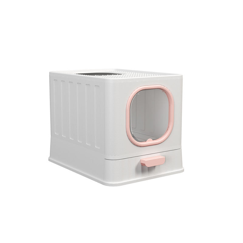 Fully Enclosed Litter Box Large Plastic Folding