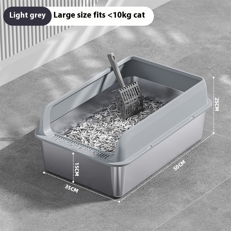 Stainless Steel Litter Box Cat Toilet