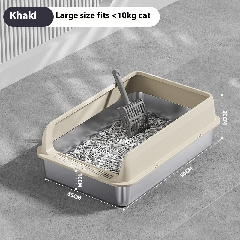 Stainless Steel Litter Box Cat Toilet